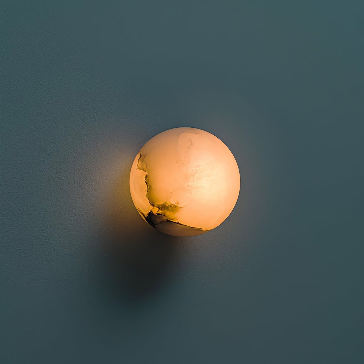 LED Mini Orb Wall Lamp - Alabaster Finish - Modern Lighting for Hallway & Bedroom Decor