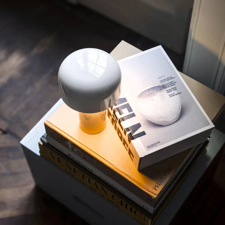 LED Mushroom Rechargeable Table Lamp - Portable Night Light with Adjustable Brightness for Home, Office, and Outdoor Use