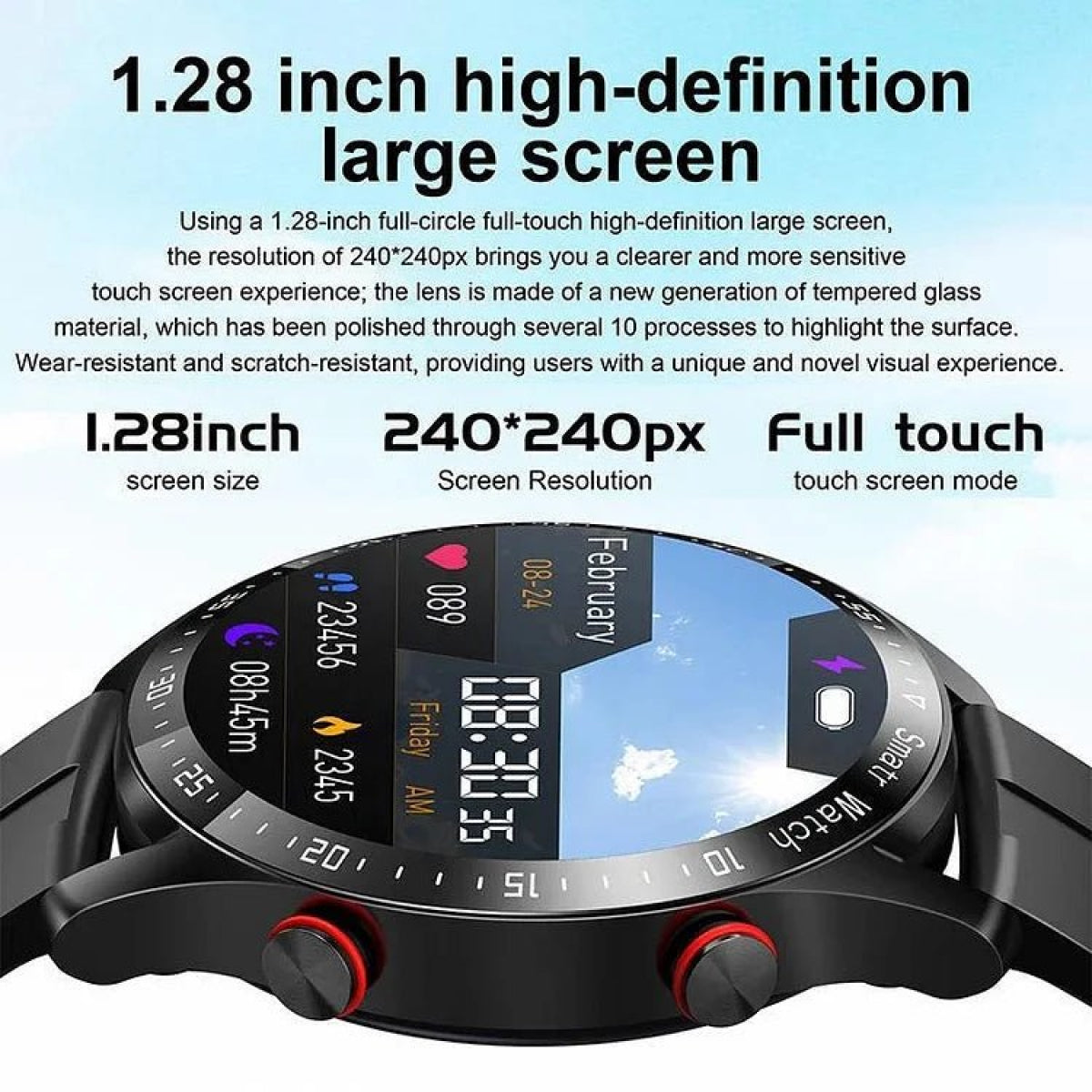 Blood Pressure Smartwatch – Heart Rate Monitor & Health Tracking for Daily Wellness