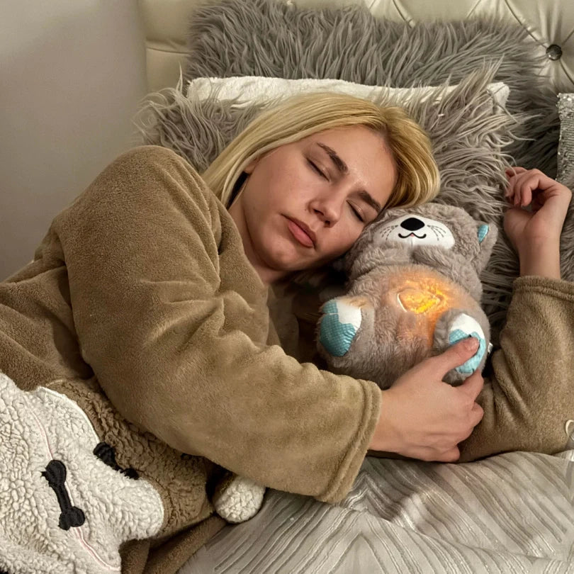 Snuggle Breathing Otter Bear | Soft Plush, Soothing Music & Ideal for Babies' Naptime and Bedtime Comfort