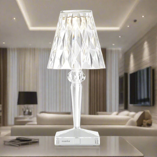 LED Crystal Table Lamp - Modern Decorative Lighting for Living Room, Bedroom & Office Use