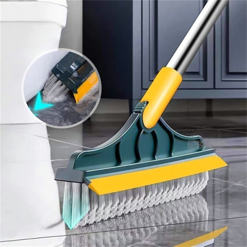 Cleaning Brush with Squeegee for Decking - Ideal Bathroom & Floor Scrubber