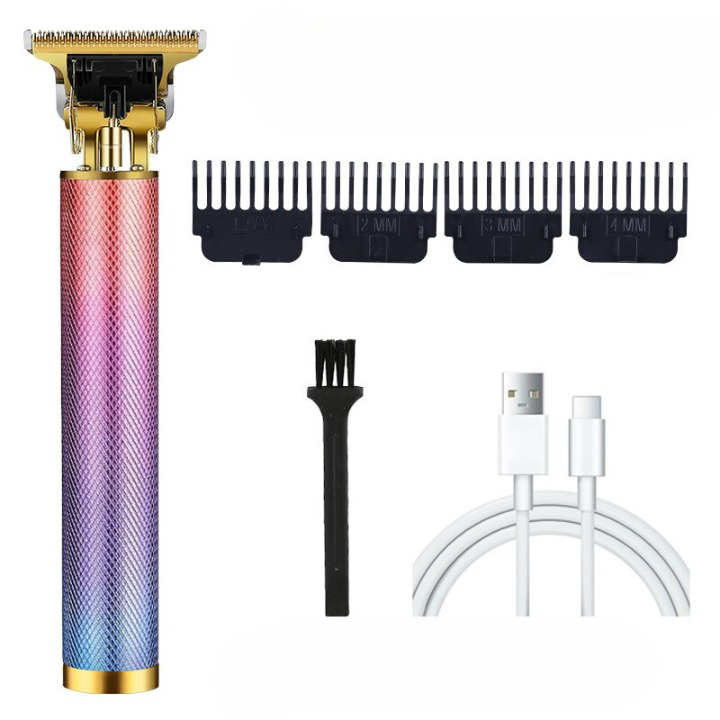 Cordless Clippers and Trimmers: Battery-Powered Gold Hair Trimmer for Men, Ideal for Beards & Neck, Compact Cutter