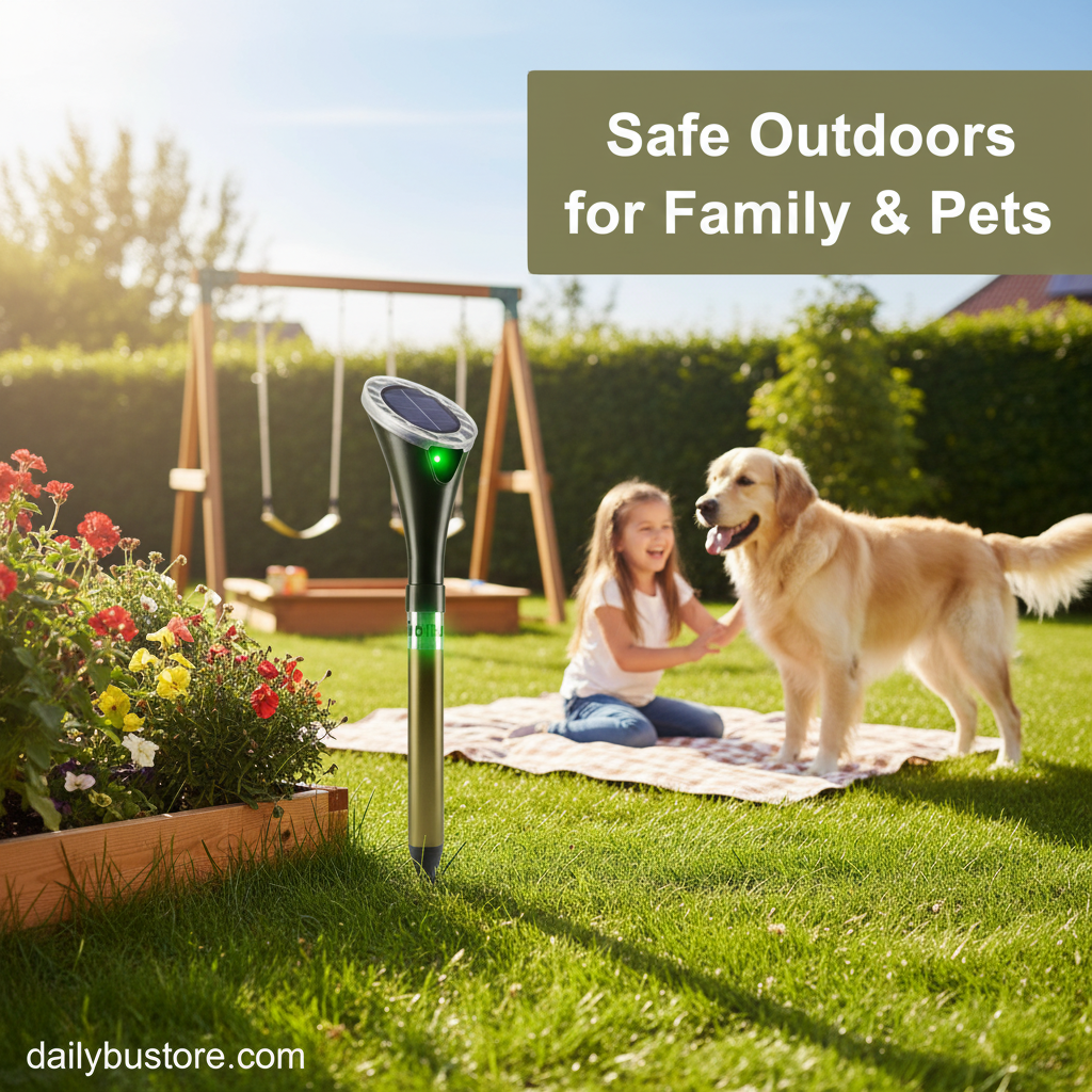 Powerful Solar Snake Repeller | 8th Generation, Advanced Vibration Technology for Family & Pet Safety Outdoors