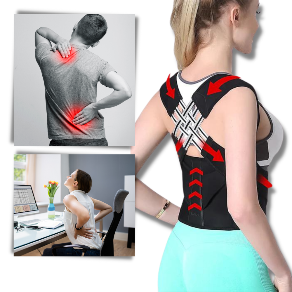 Adjustable Back Posture Brace | Back and Shoulder Alignment Strap | Effective Back Support for Everyday Use