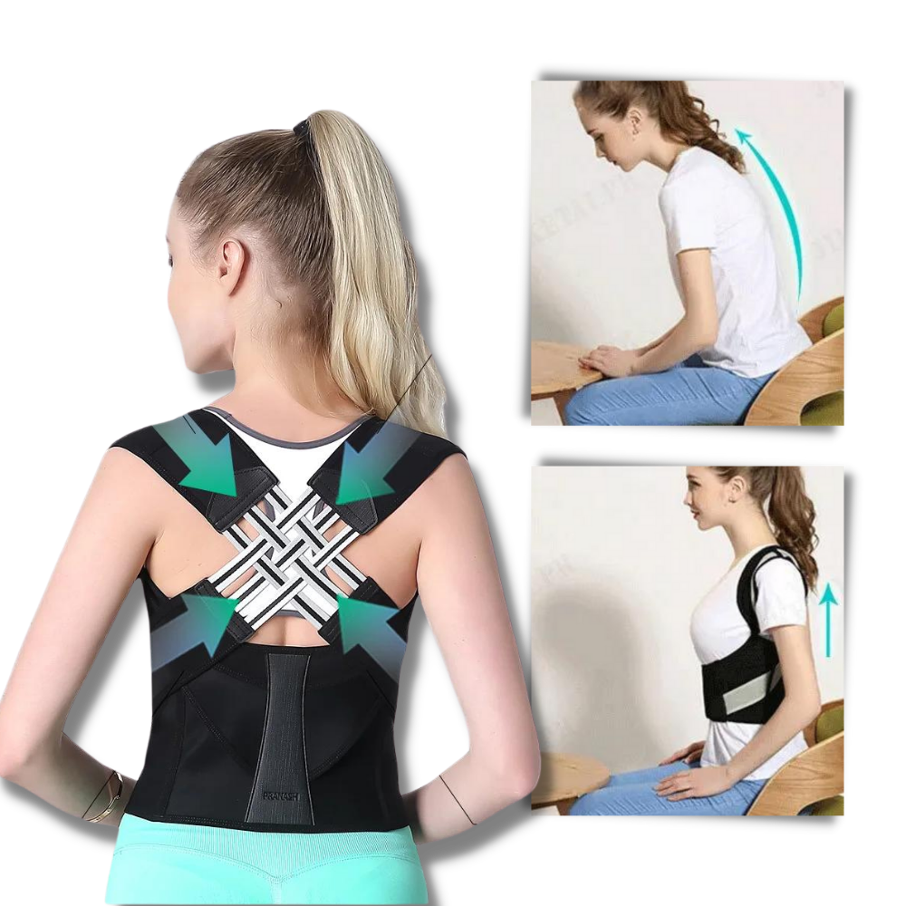 Adjustable Back Posture Brace | Back and Shoulder Alignment Strap | Effective Back Support for Everyday Use