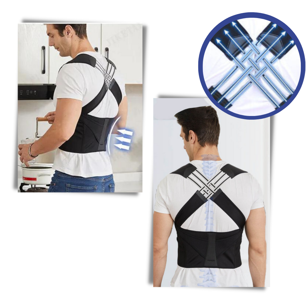 Adjustable Back Posture Brace | Back and Shoulder Alignment Strap | Effective Back Support for Everyday Use