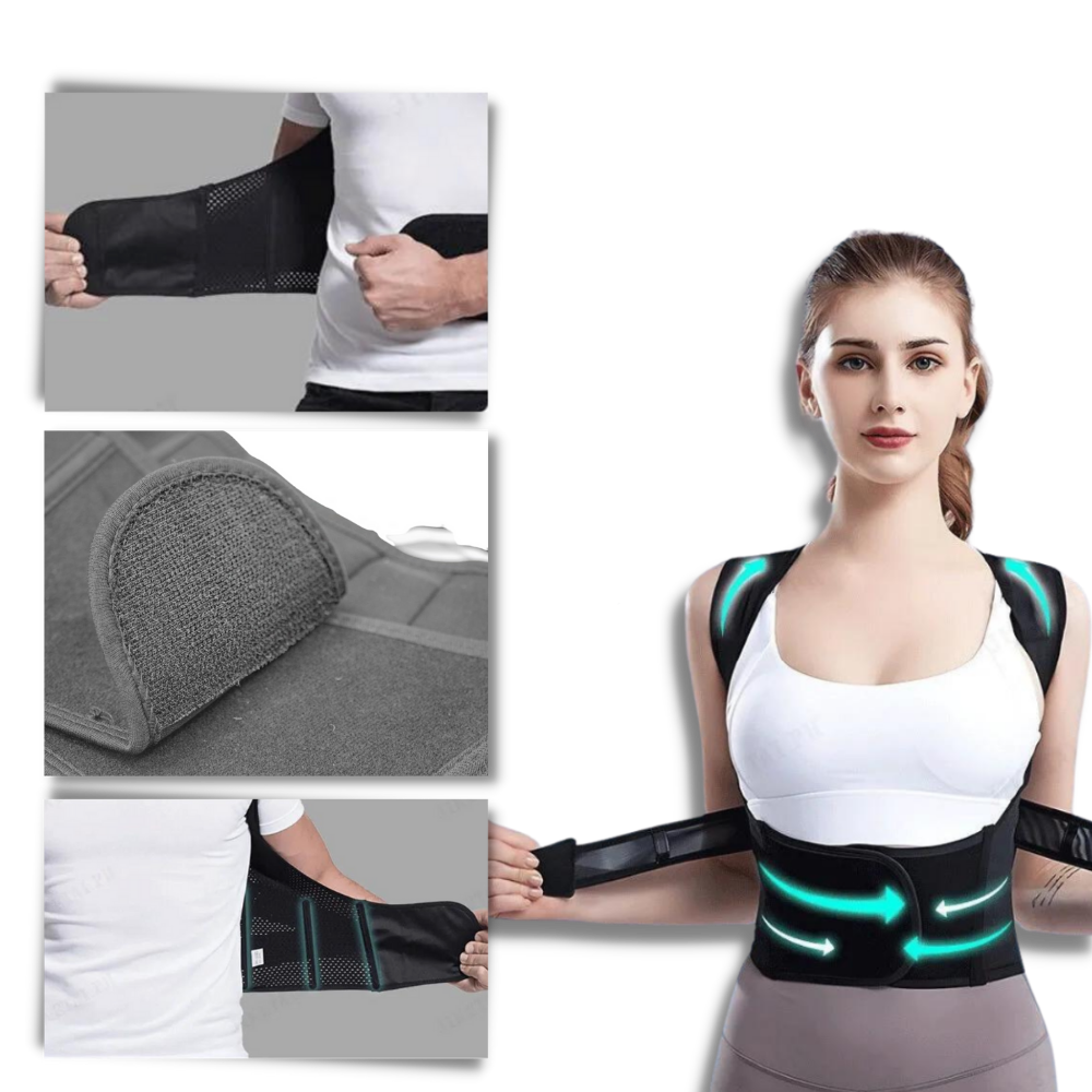 Adjustable Back Posture Brace | Back and Shoulder Alignment Strap | Effective Back Support for Everyday Use