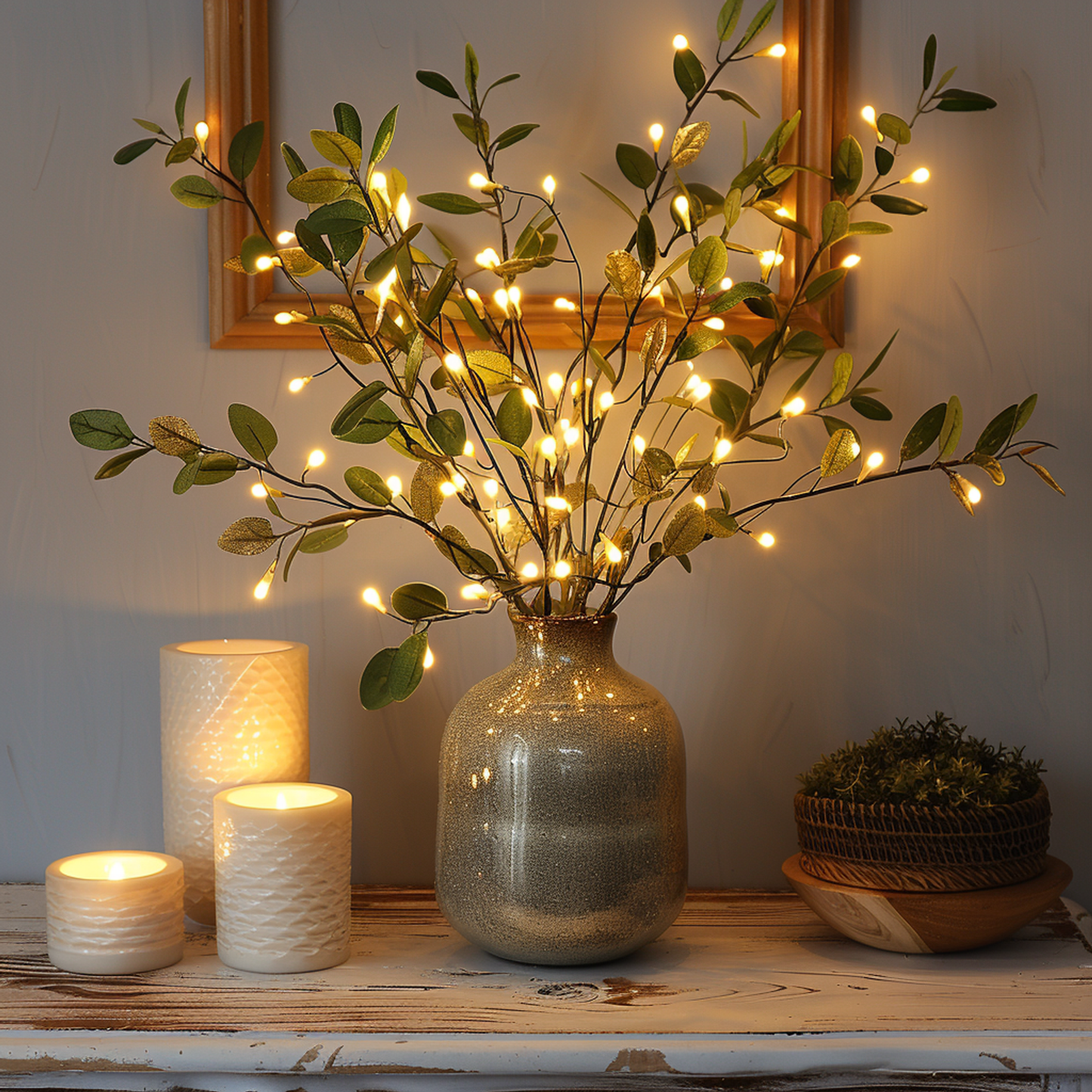 LED Twinkling Fairy Lights on Branch - Decorative String Lights for Indoor & Outdoor Use, Perfect for Parties and Home Decor