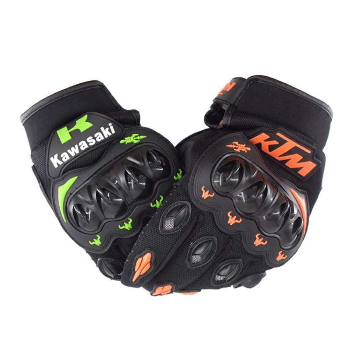 Full Finger Motorcycle Kawasaki Gloves Motocross Leather Motorbike