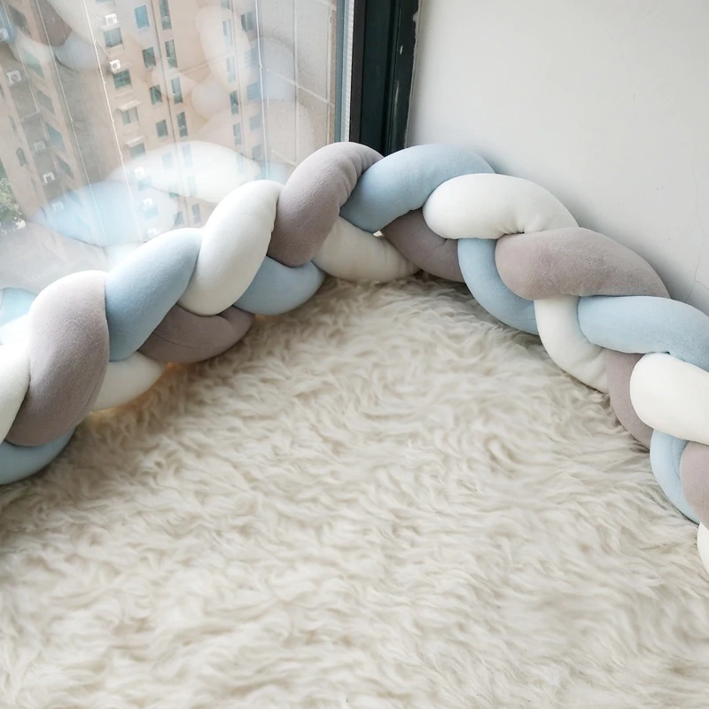 Cushioned Toddler Cot Bumper Set - Airflow Safety Bumpers for Cribs & Beds - Breathable Fabric, Soft Design for Nursery & Child's Room