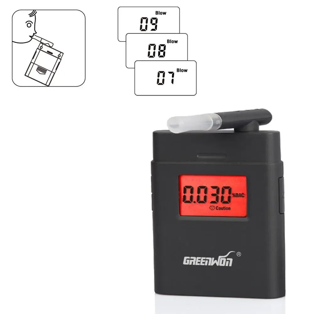Professional Digital Alcohol Tester | Accurate LCD Breathalyzer for Personal and Workplace Use