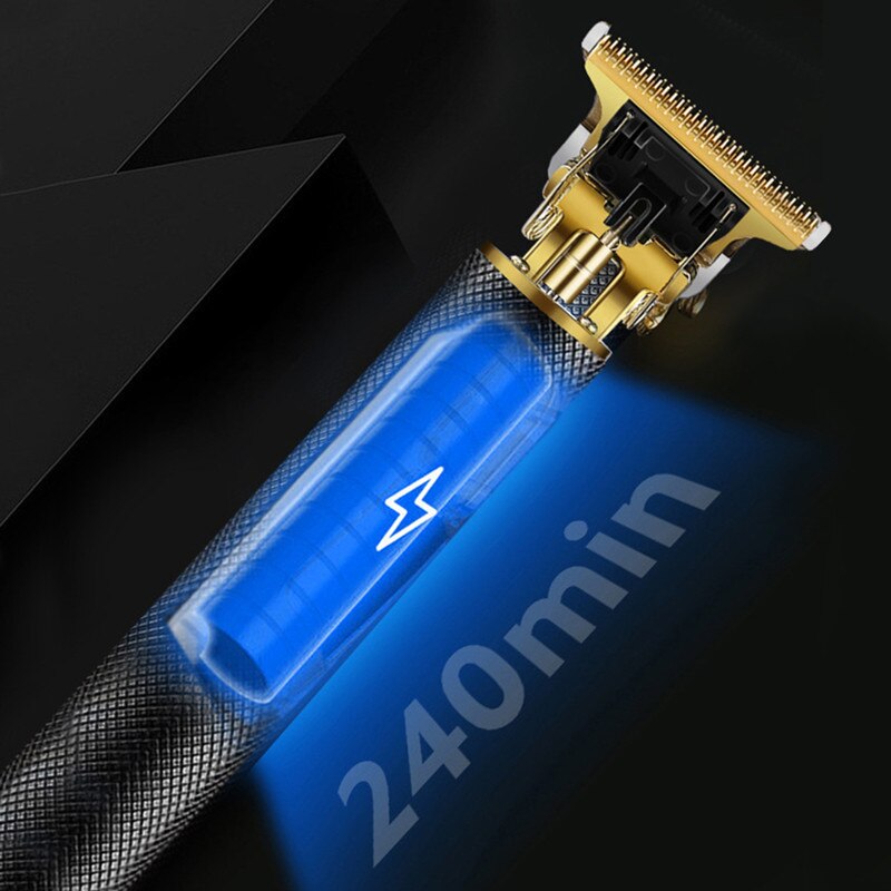 Cordless Clippers and Trimmers: Battery-Powered Gold Hair Trimmer for Men, Ideal for Beards & Neck, Compact Cutter