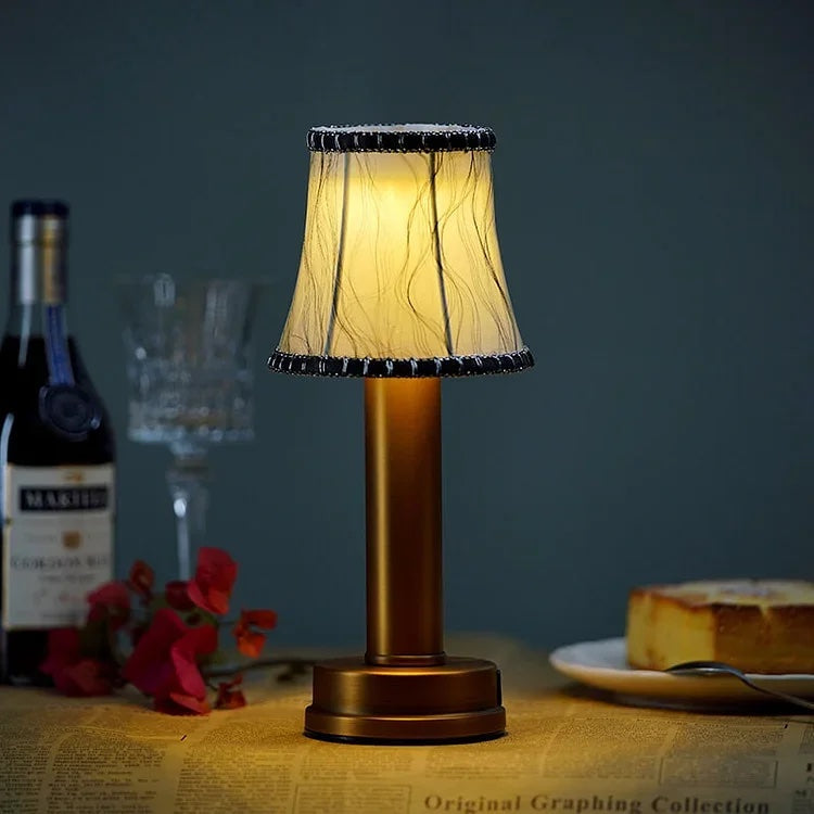 LED Fabric Table Lamp - Modern Design with Adjustable Brightness for Living Room & Bedroom Lighting