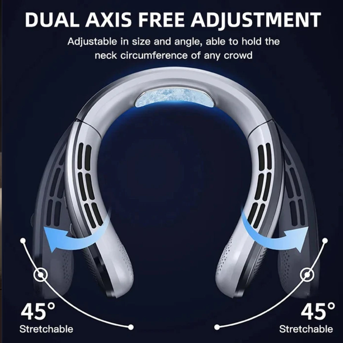 Neck Cooler – 8000mAh Bladeless Mini Fan with LED Display