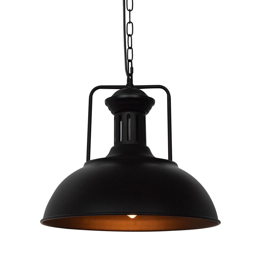 Industrial Single Dome Pendant Light Fixture - Adjustable Height for Kitchen, Dining Room & Bar Lighting