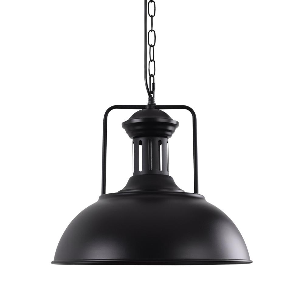 Industrial Single Dome Pendant Light Fixture - Adjustable Height for Kitchen, Dining Room & Bar Lighting