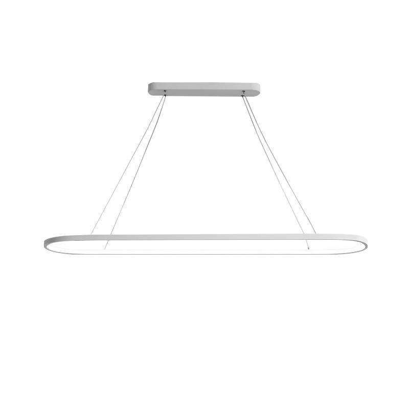 LED Oval Hanging Light Fixture - Modern Minimalist Design for Dining Room & Kitchen Lighting