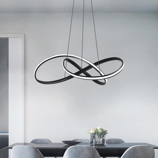 LED Pendant Light with Modern Twist Design for Dining Room & Kitchen Lighting