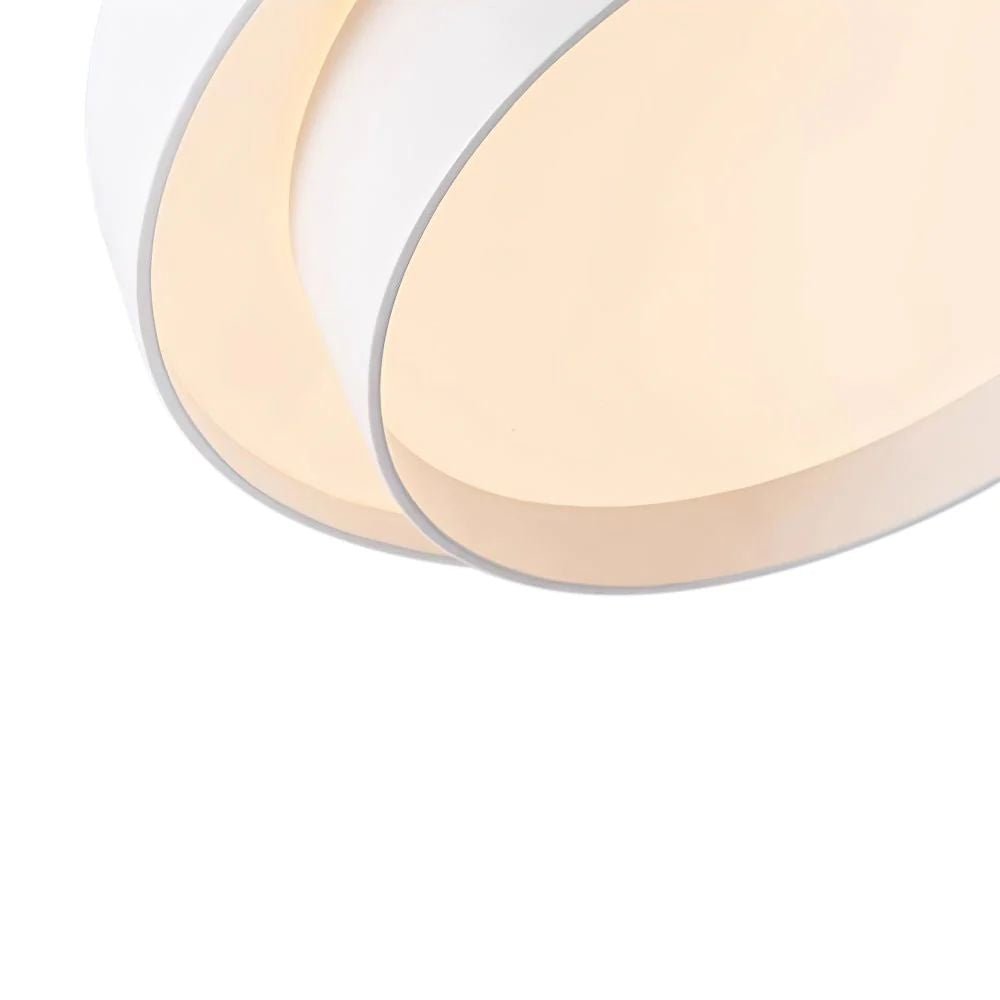 LED Flush Mount Ceiling Light - Concentric Circle Design - Modern Lighting Fixture for Living Room & Dining Room