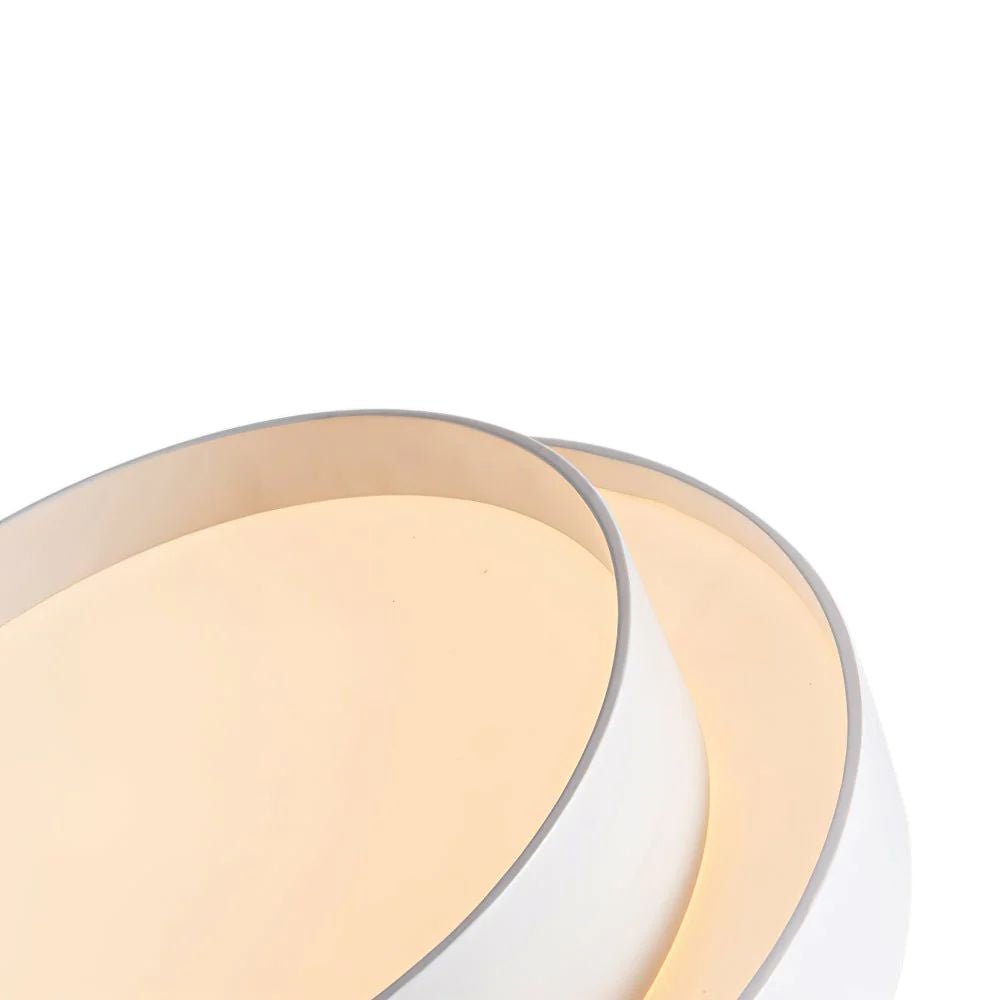 LED Flush Mount Ceiling Light - Concentric Circle Design - Modern Lighting Fixture for Living Room & Dining Room