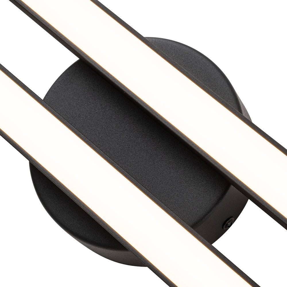 2-Light LED Strip Semi Flush Mount Ceiling Light - Modern Minimalist Fixture for Living Room & Hallway