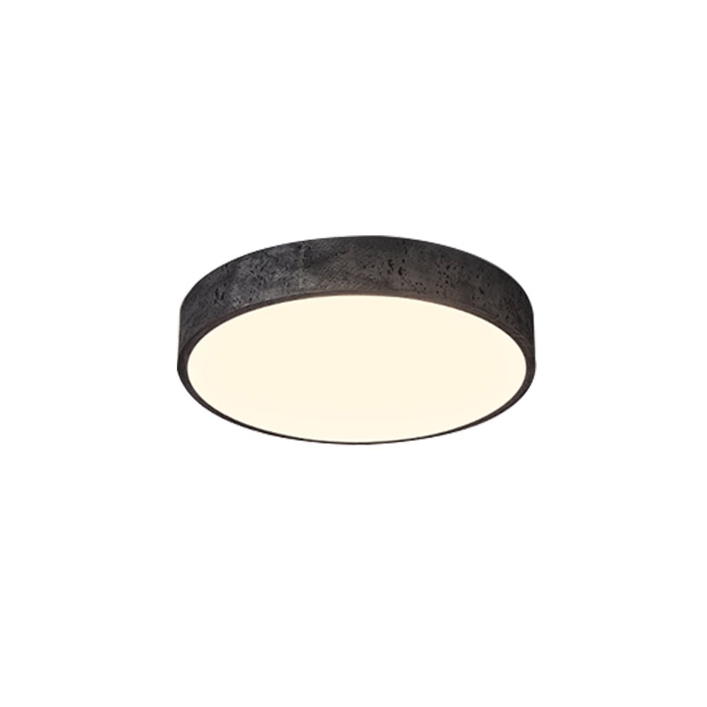 LED Flush Mount Ceiling Light - Dimmable Round Resin Fixture for Living Room & Bedroom Lighting