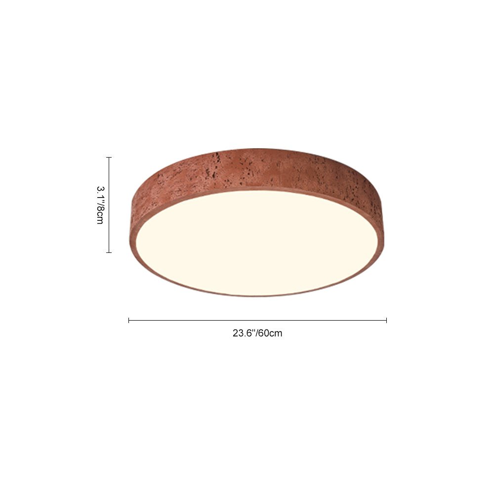 LED Flush Mount Ceiling Light - Dimmable Round Resin Fixture for Living Room & Bedroom Lighting