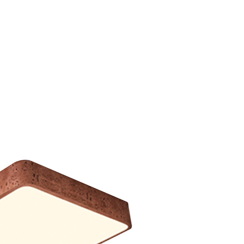 Dimmable LED Flush Mount Ceiling Light - Modern Square Resin Fixture for Living Room & Hallway