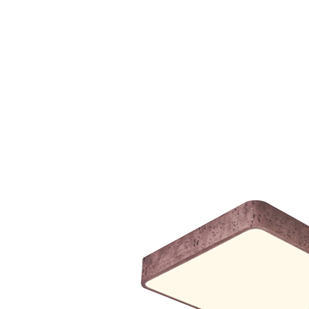 Dimmable LED Flush Mount Ceiling Light - Modern Square Resin Fixture for Living Room & Hallway