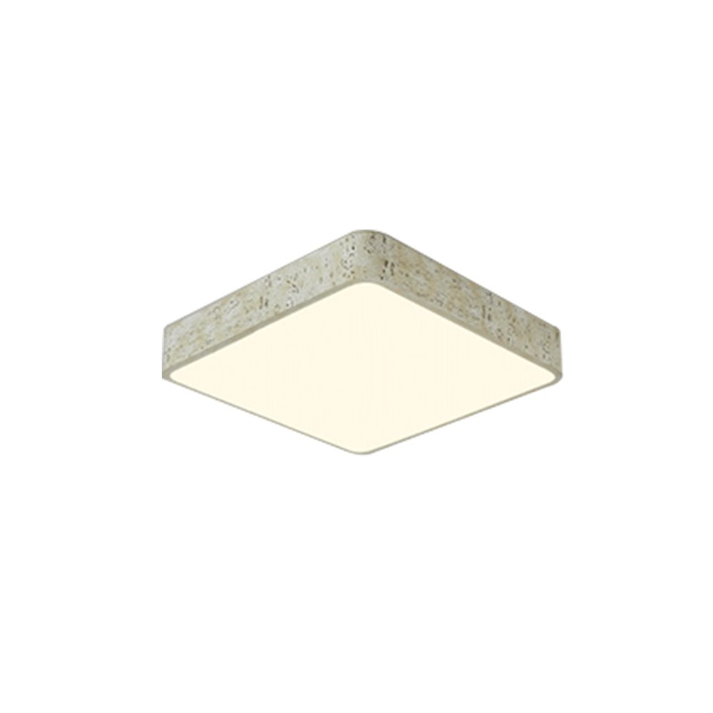 Dimmable LED Flush Mount Ceiling Light - Modern Square Resin Fixture for Living Room & Hallway