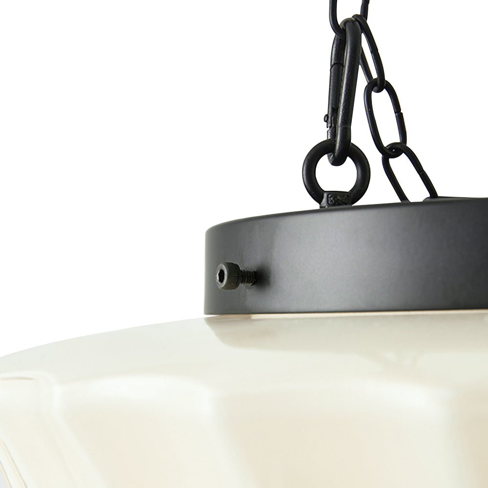 Vintage 3-Light Schoolhouse Pendant Light with Ceramic Shades for Kitchen & Dining Room Lighting