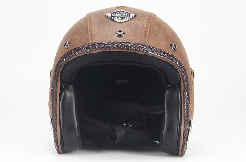 Retro Vintage Motorcycle Helmet | Lightweight ABS with Goggles & Perfect for Cruisers, Touring, and Bike Riders