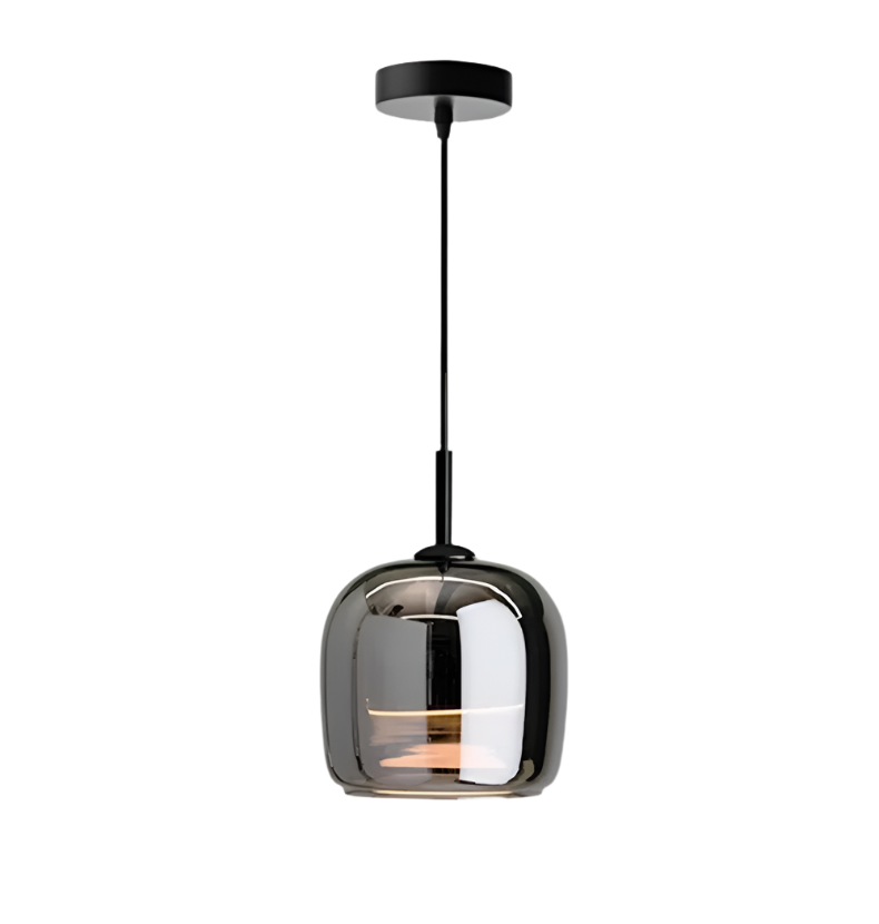 Nordic Black Glass Pendant Light Fixture for Kitchen Island & Dining Room Lighting