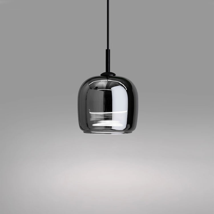 Nordic Black Glass Pendant Light Fixture for Kitchen Island & Dining Room Lighting