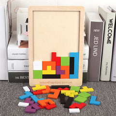 3D Puzzle Table Board Game Educational Toy for Kids Colorful Tetris Children Toy