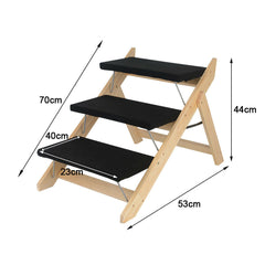 3 Steps Foldable Dog Ramp for Car Bed Sofa 2 in 1 Dog Steps and Petramp Stairs Ladder For Pets