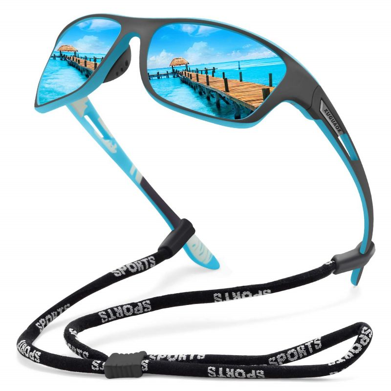 Polarized Sports Sunglasses UV 400 Protection -  Ideal for Fishing & Outdoor Adventures