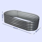 Galvanised Steel Raised Garden Bed | Durable, Modular Design for Organized Planting in Your Outdoor Space