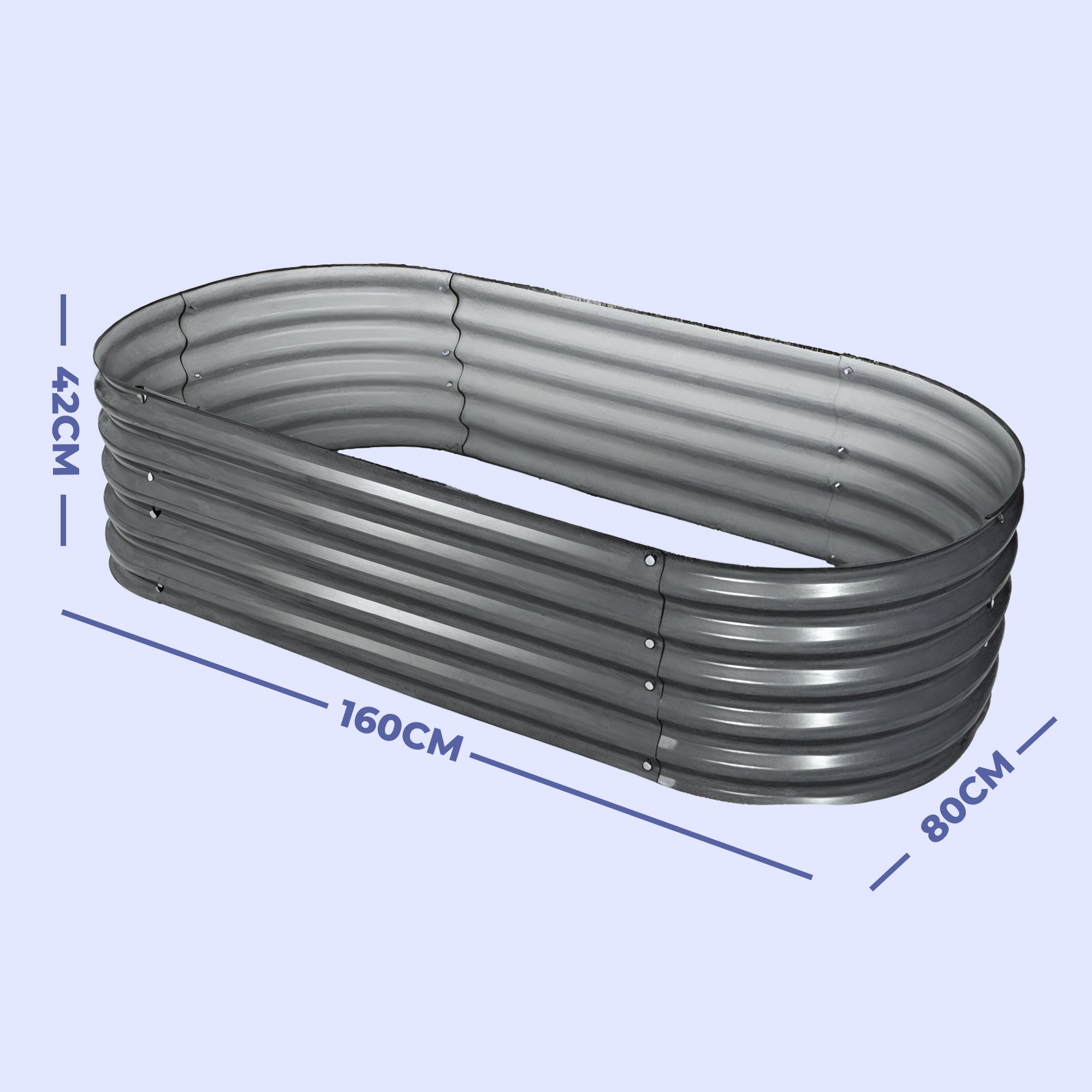 Galvanised Steel Raised Garden Bed | Durable, Modular Design for Organized Planting in Your Outdoor Space