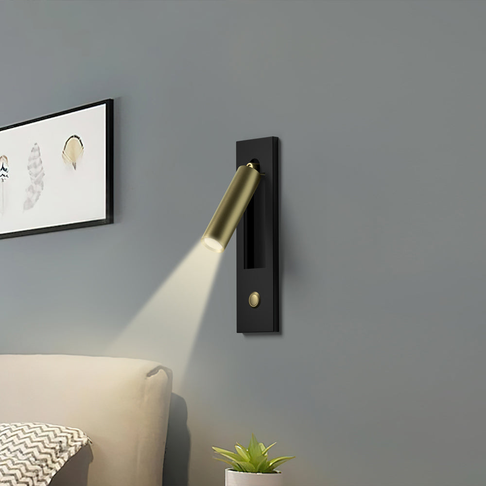 LED Wall Reading Lamp with Switch - Adjustable Light Fixture for Bedroom, Living Room, and Home Office Use