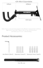 Wall-Mounted Bike Rack | Adjustable Carbon Steel Hook with 30kg Load Capacity for Space-Saving Bicycle Storage