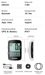 Bike Cycling GPS Computer | Bluetooth Wireless, IPX7 Waterproof & Ideal for Outdoor Adventures