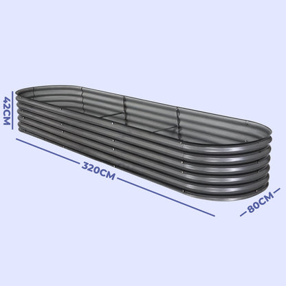 Galvanised Steel Raised Garden Bed | Durable, Modular Design for Organized Planting in Your Outdoor Space