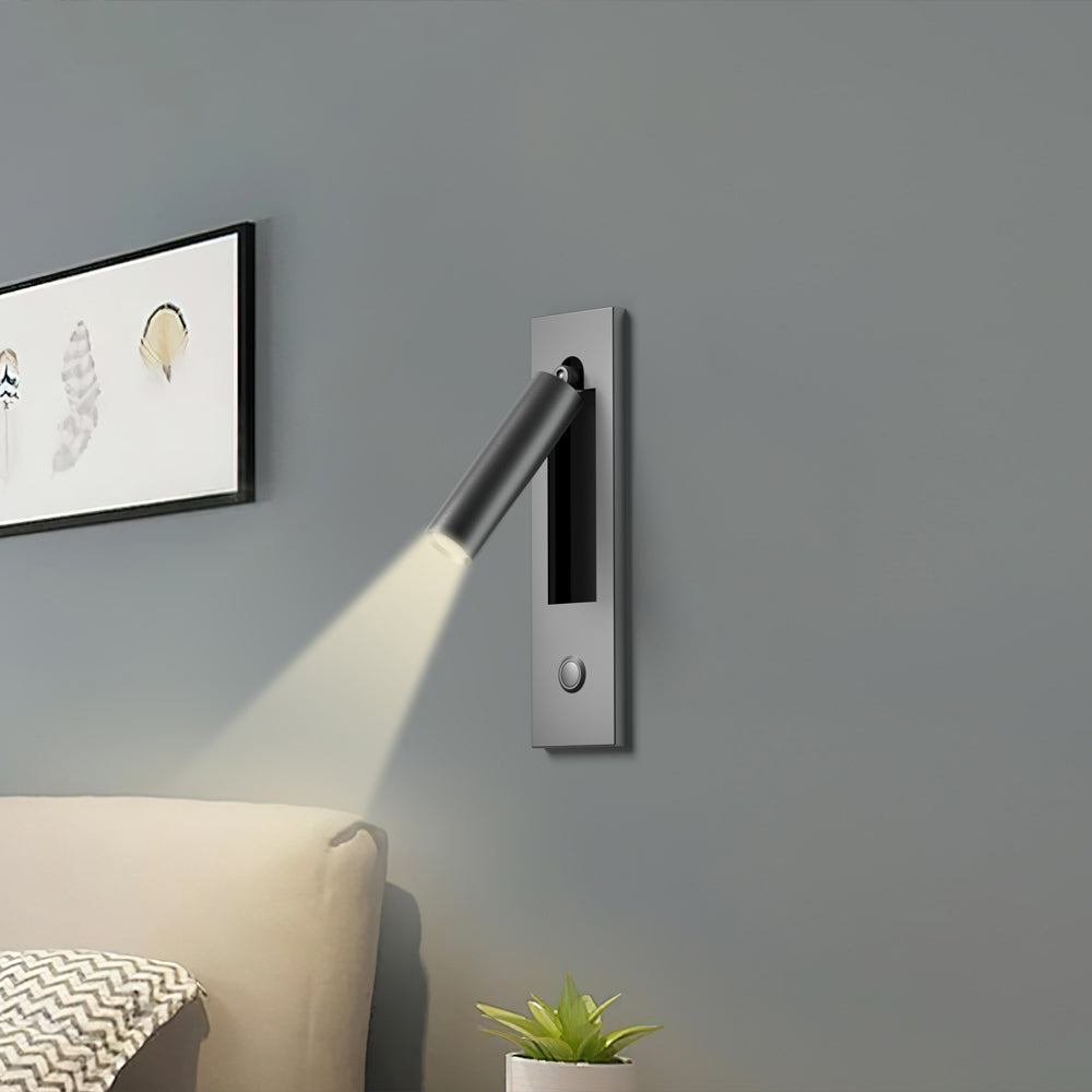 LED Wall Reading Lamp with Switch - Adjustable Light Fixture for Bedroom, Living Room, and Home Office Use