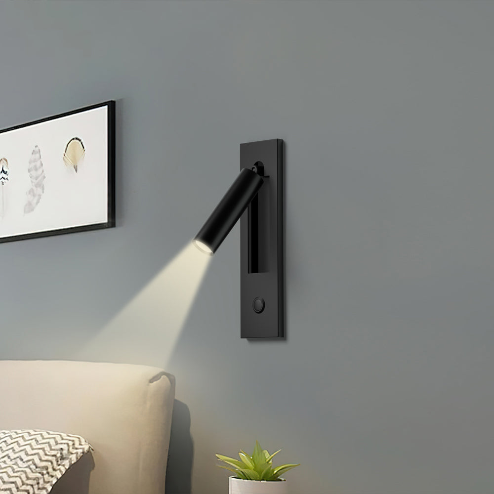 LED Wall Reading Lamp with Switch - Adjustable Light Fixture for Bedroom, Living Room, and Home Office Use