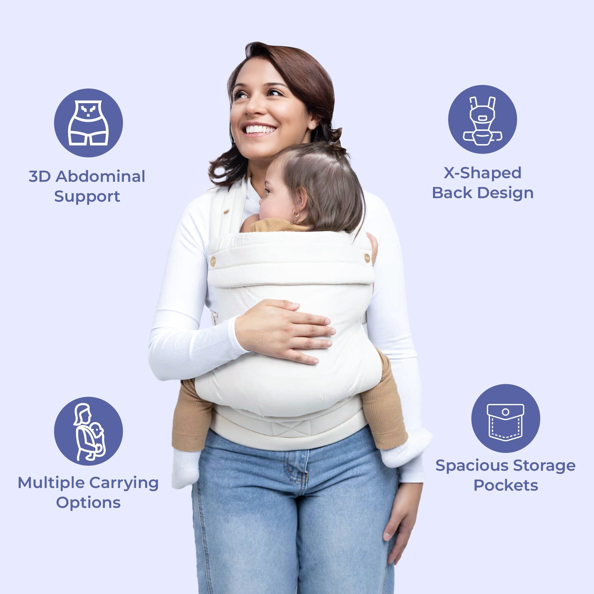 Classic Baby Carrier | Ergonomic, Breathable & Adjustable for Newborns to Toddlers