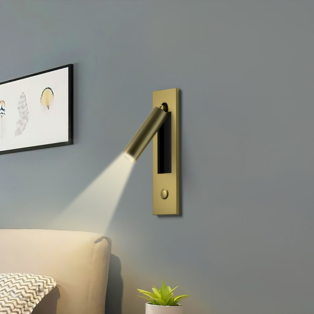 LED Wall Reading Lamp with Switch - Adjustable Light Fixture for Bedroom, Living Room, and Home Office Use
