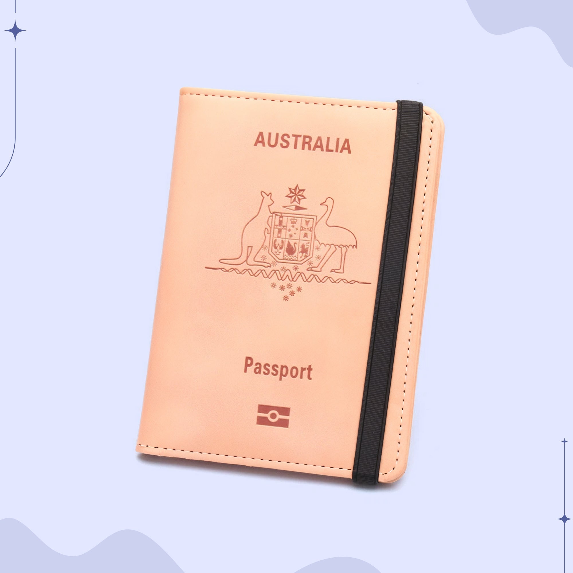 Australian Passport Wallet | Compact, RFID-Blocking Design with Card Slots & Cash Pocket for Efficient Travel Organization