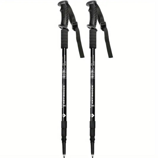 Adjustable Trekking Poles | Lightweight, Shock-Absorbing Design for All Terrains and Hiking Adventures